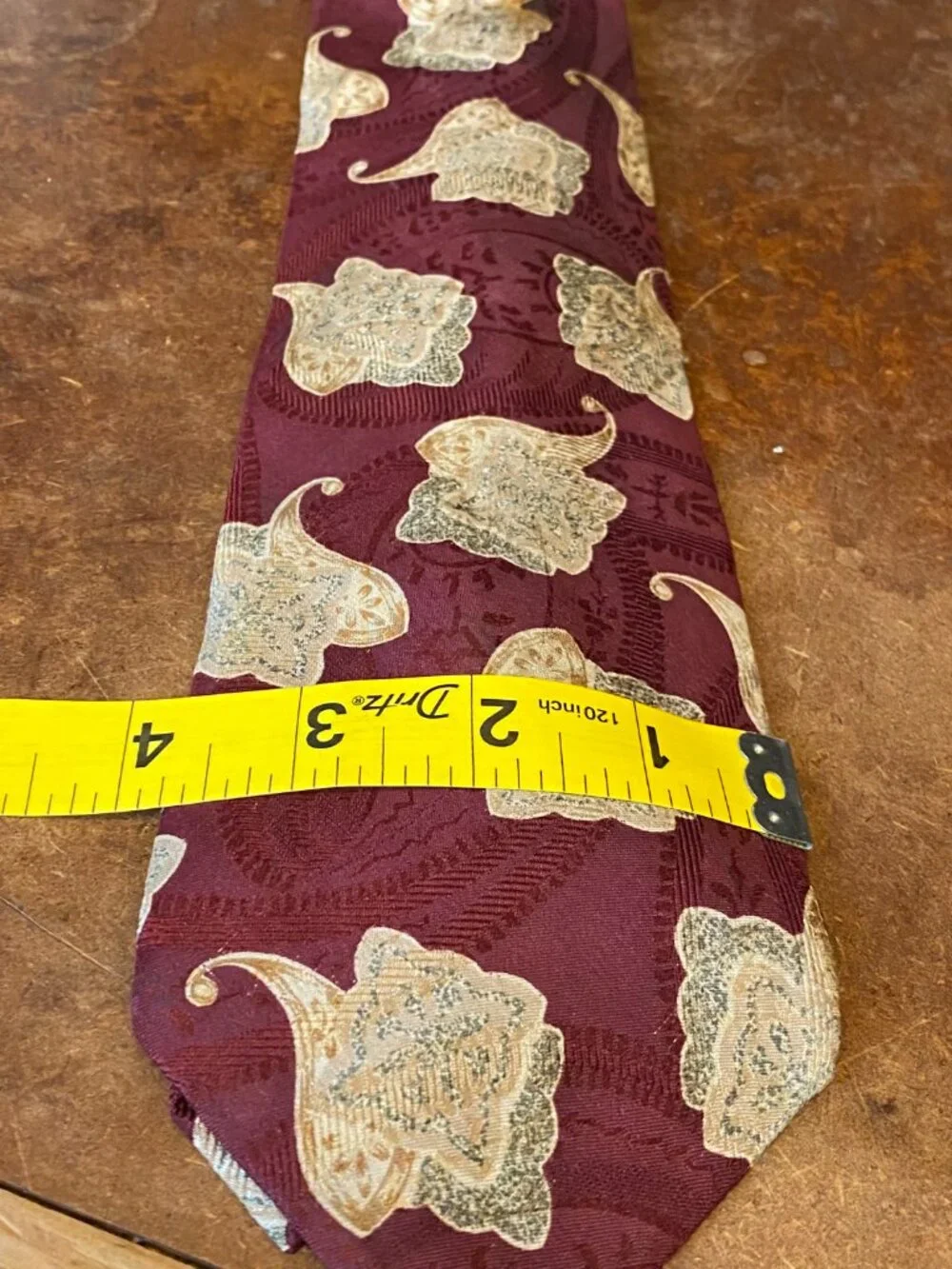 1980s Chaps Ralph Lauren Silk Paisley Elephants Necktie Tie Vintage